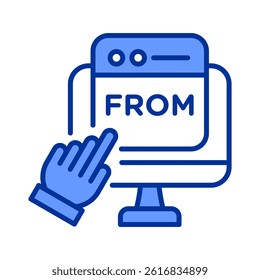 Online Form Icon Element For Design