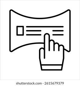 online form outline icon vector illustration