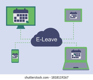Online form that can apply anywhere to request leave vector