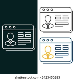Diseño de iconos de Ilustración de vectores de formularios en línea
