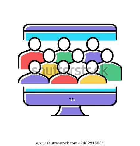 online forum color icon vector. online forum sign. isolated symbol illustration