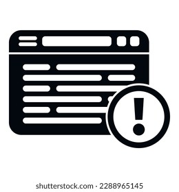 Online fraud icon simple vector. Hacker error. File data