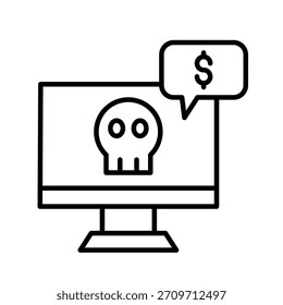 Icono de esquema de fraude en línea Ilustración vectorial