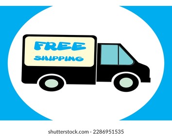 Online free shipping concept illustration.free shipping vector illustration.