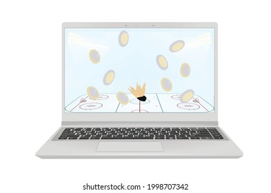 Online gambling concept. vector illustration