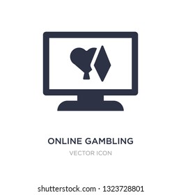 online gambling icon on white background. Simple element illustration from UI concept. online gambling sign icon symbol design.