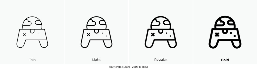 online gambling icon. Thin, Light Regular And Bold style design isolated on white background