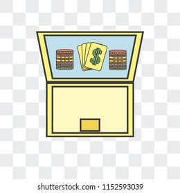 Online gambling vector icon isolated on transparent background, Online gambling logo concept