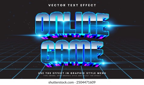 Online Game 3d editable text effect Template suitable for luxury concept