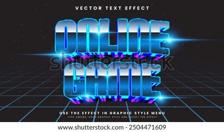Online Game 3d editable text effect Template suitable for luxury concept