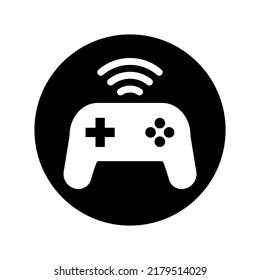 Online game. Game controller icon during communication. Vector.
