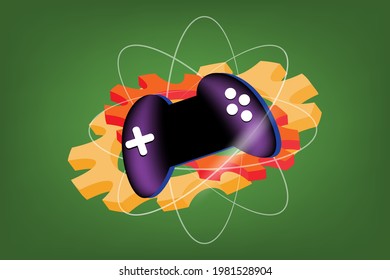 Online game developement colorful vector sign symbol