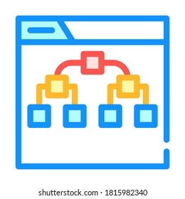 online game hierarchy color icon vector. online game hierarchy sign. isolated symbol illustration