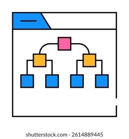 online game hierarchy line icon vector. online game hierarchy sign. isolated symbol illustration