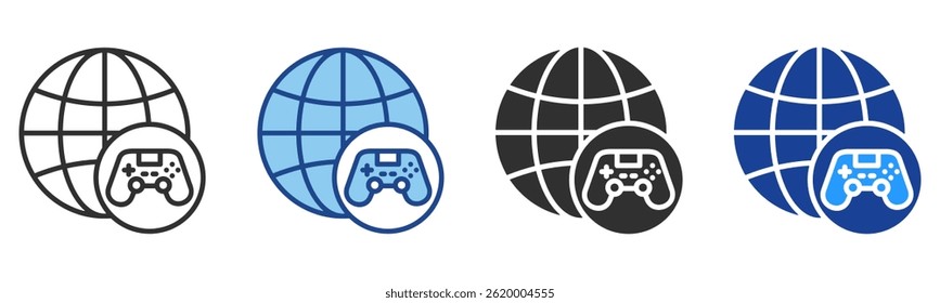 Online Game Icon Multiple Style Vector Collection
