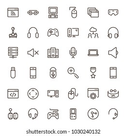 Online Game Icon Set. Collection Of High Quality Black Outline Logo For Web Site Design And Mobile Apps. Vector Illustration On A White Background.