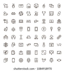 Online game icon set. Collection of high quality black outline logo for web site design and mobile apps. Vector illustration on a white background.
