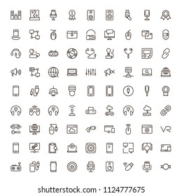 Online game icon set. Collection of high quality black outline logo for web site design and mobile apps. Vector illustration on a white background.