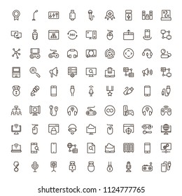 Online game icon set. Collection of high quality black outline logo for web site design and mobile apps. Vector illustration on a white background.