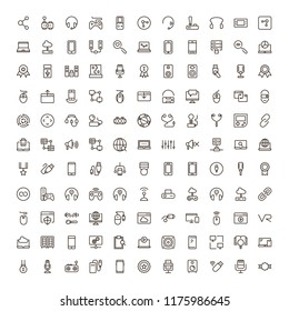 Online game icon set. Collection of high quality black outline logo for web site design and mobile apps. Vector illustration on a white background.