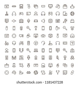 Online game icon set. Collection of high quality black outline logo for web site design and mobile apps. Vector illustration on a white background.