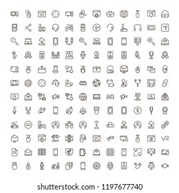 Online game icon set. Collection of high quality black outline logo for web site design and mobile apps. Vector illustration on a white background.