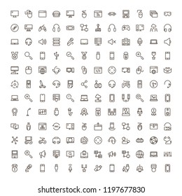 Icon für Online-Spiele. Kollektion von hochwertigem schwarzen Umriss-Logo für Webdesign und mobile Apps. Vektorgrafik auf weißem Hintergrund.