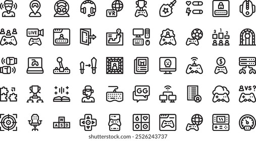 Online game icons High-Quality Vector Icons Collection with Editable Stroke. Ideal for Professional and Creative Projects.