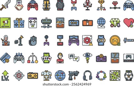 Online game icons High-Quality Vector Icons Collection with Editable Stroke. Ideal for Professional and Creative Projects.