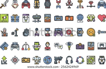Online game icons High-Quality Vector Icons Collection with Editable Stroke. Ideal for Professional and Creative Projects.