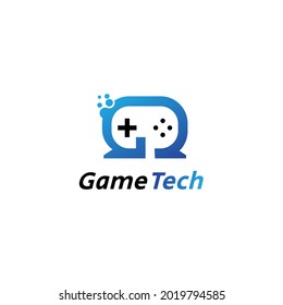 online game logo vector. Modern logotype joystick game with letter g concept