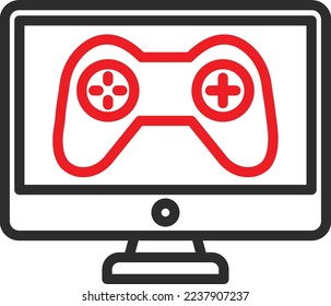 Online Game Vector Icon which is suitable for commercial work and easily modify or edit it

