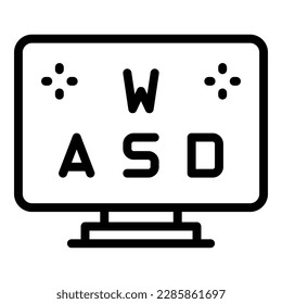 Online gamer icon outline vector. Pc challenge. Sport electronic