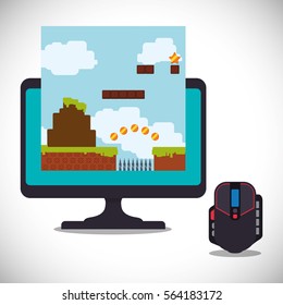 online games control mouse computer vector illustration eps 10