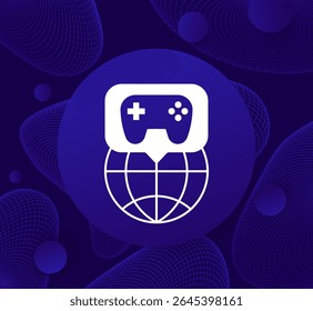 ícone de jogos online com gamepad para web e apps
