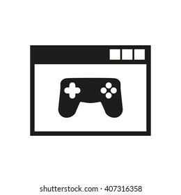 Online games icon. vector design. gaming symbol. web. graphic. JPG. AI. app. logo. object. flat. image. sign. eps. art. picture - stock vector