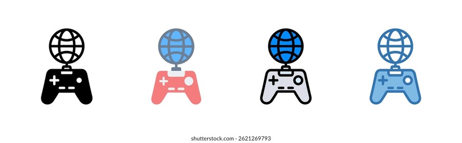 Online Gaming Icon Element For Design