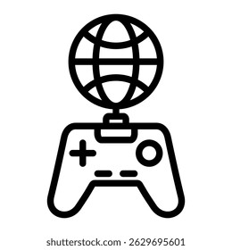 Online Gaming Icon Element For Design