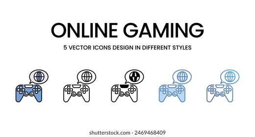 Iconos de juego en línea conjunto de Vectores ilustración de stock.