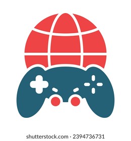 Online Gaming Vector Glyph Two Color Icons For Personal And Commercial Use.

