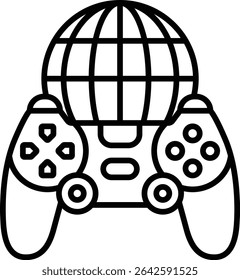 Online gaming vector icon. Can be used for printing, mobile and web applications.