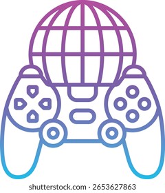 Icono de Vector de juego en línea. Se puede utilizar para aplicaciones de impresión, móviles y de Web.