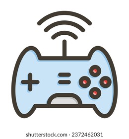 Online Gaming Vector Thick Line Filled Colors Icon For Personal And Commercial Use.
