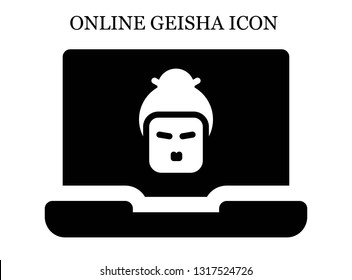 online Geisha icon. Editable online Geisha icon for web or mobile.