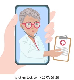ONLINE GENERAL PRACTITIONER Coronavirus Internet Vector Set