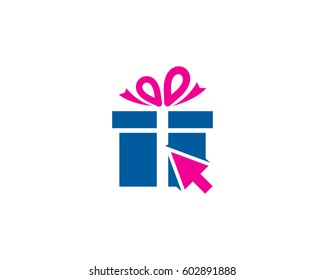 Online Gift Logo Design Element