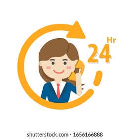 Online global technical support. Concept customer service