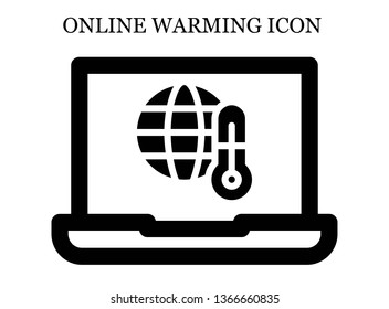 online Global warming icon. Editable online Global warming icon for web or mobile.