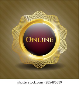 Online gold shiny badge