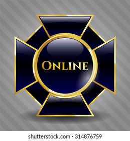 Online gold shiny badge